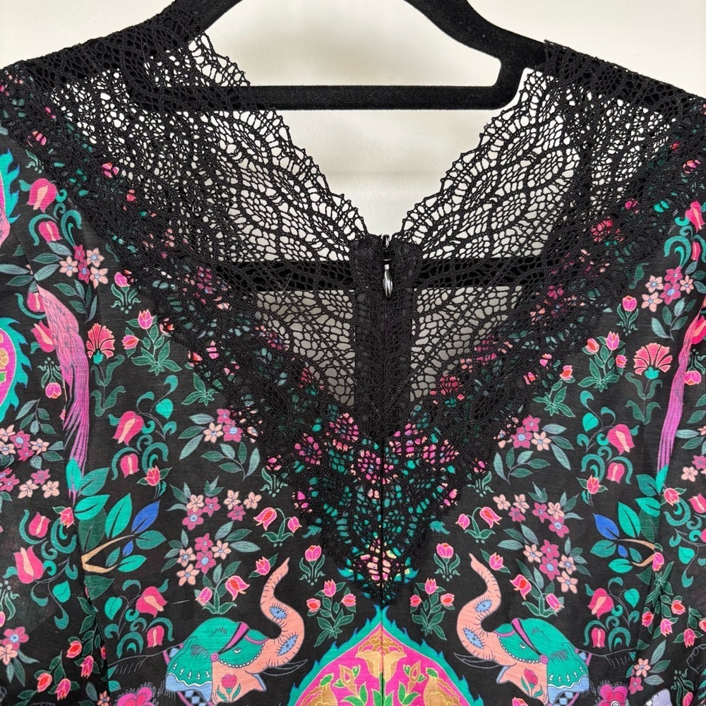 Sandro Iveane Floral Mini Dress Size 36/4‎ - Picture 7 of 12